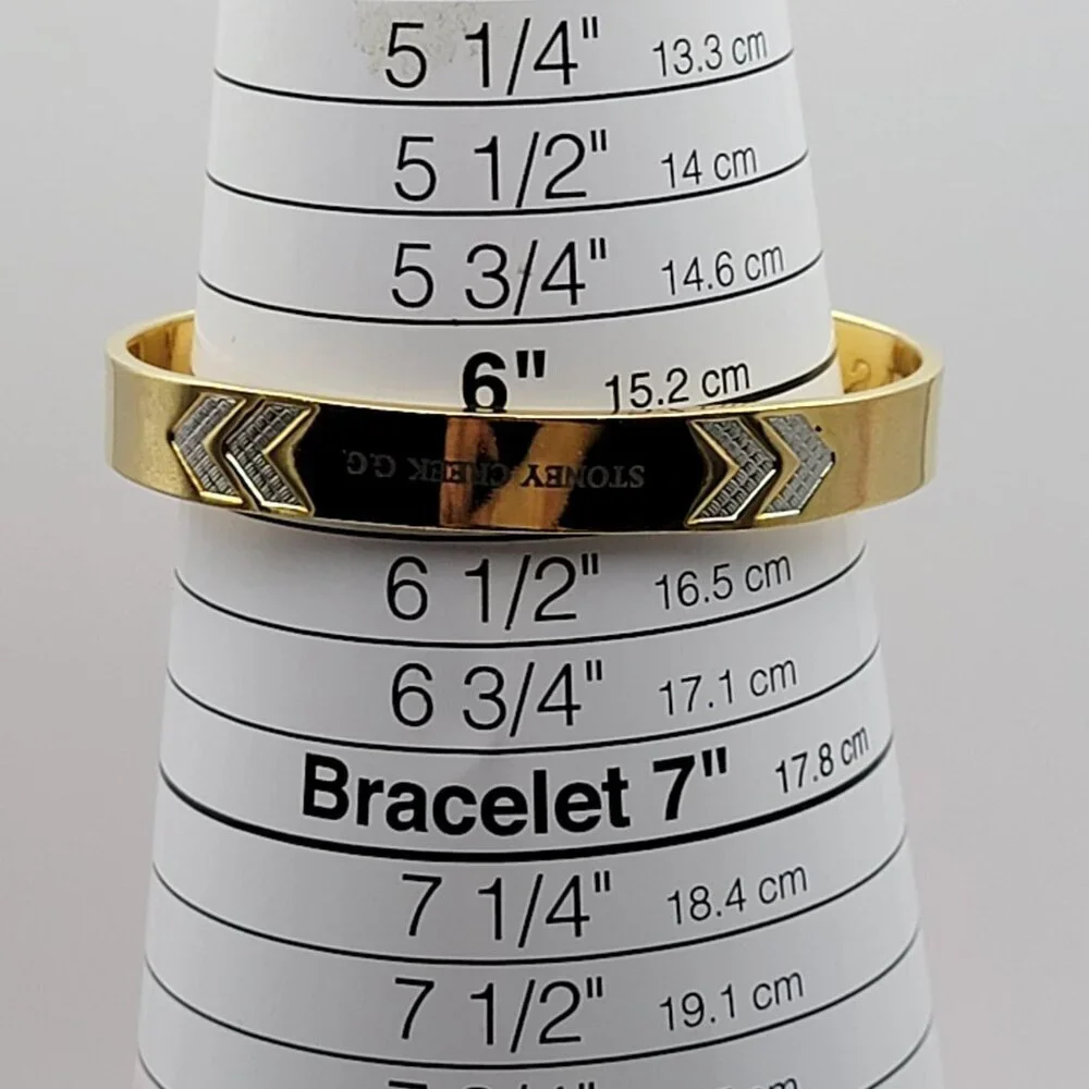 STONEY CREEK G.G. Gold Club 24K Gold Plated Open Cuff Bracelet 6